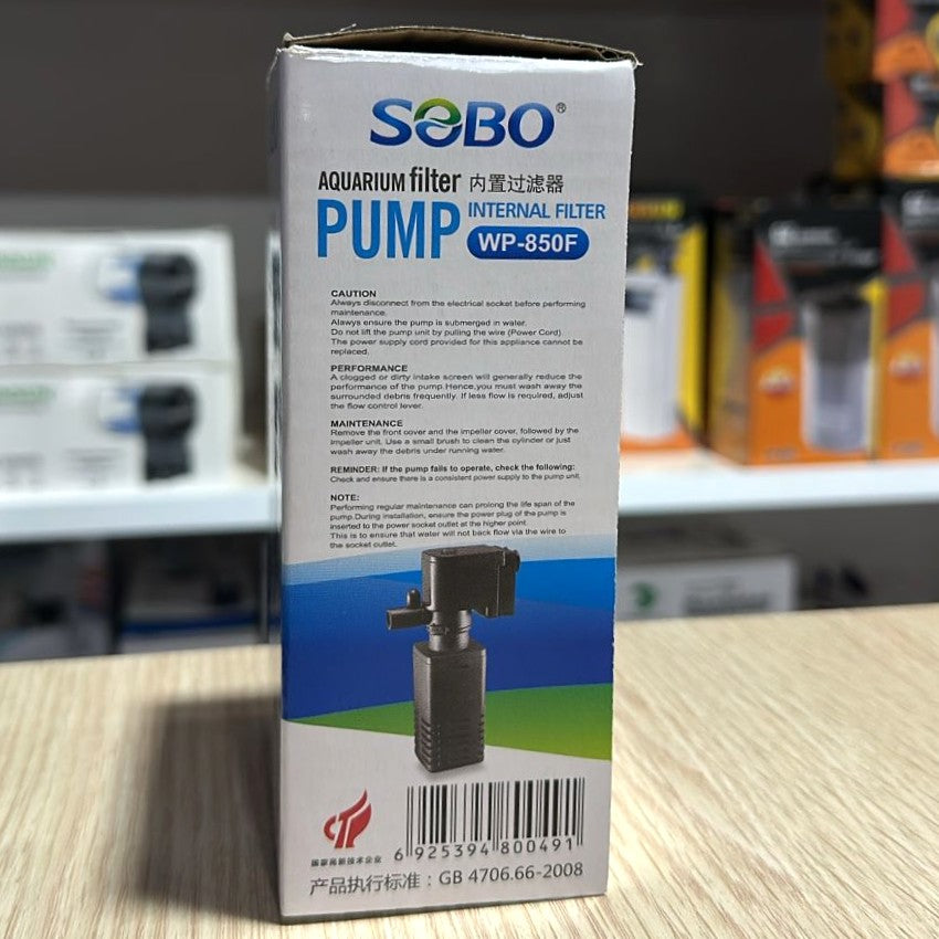 SOBO WP-850F Aquarium Internal Filter Pump (4W, 400 L/H)