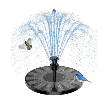 Solar Floating Fountain Pump 13 cm Diameter with 6 Fountain Nozzles