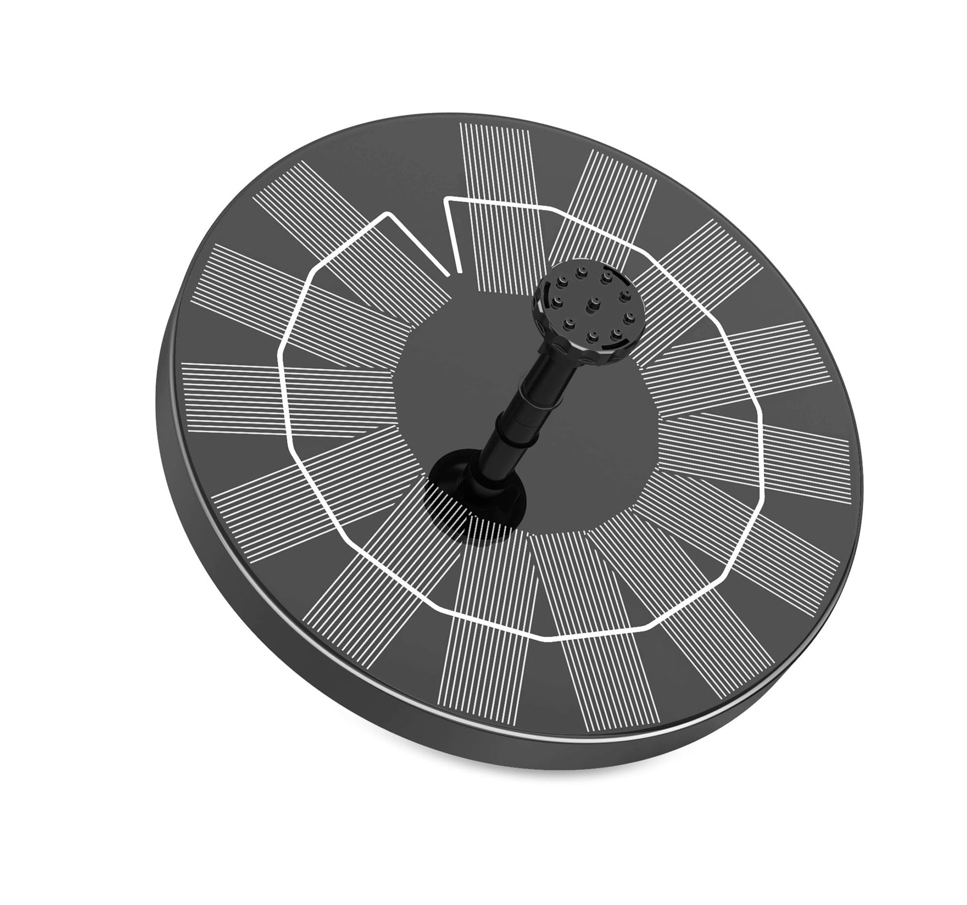 Solar Floating Fountain Pump 13 cm Diameter with 6 Fountain Nozzles - 2