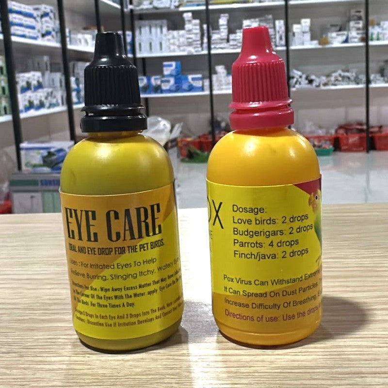 Star Farms Bird Care Essentials: Eye Care & Anti Pox Oral Medicine (50ml each)