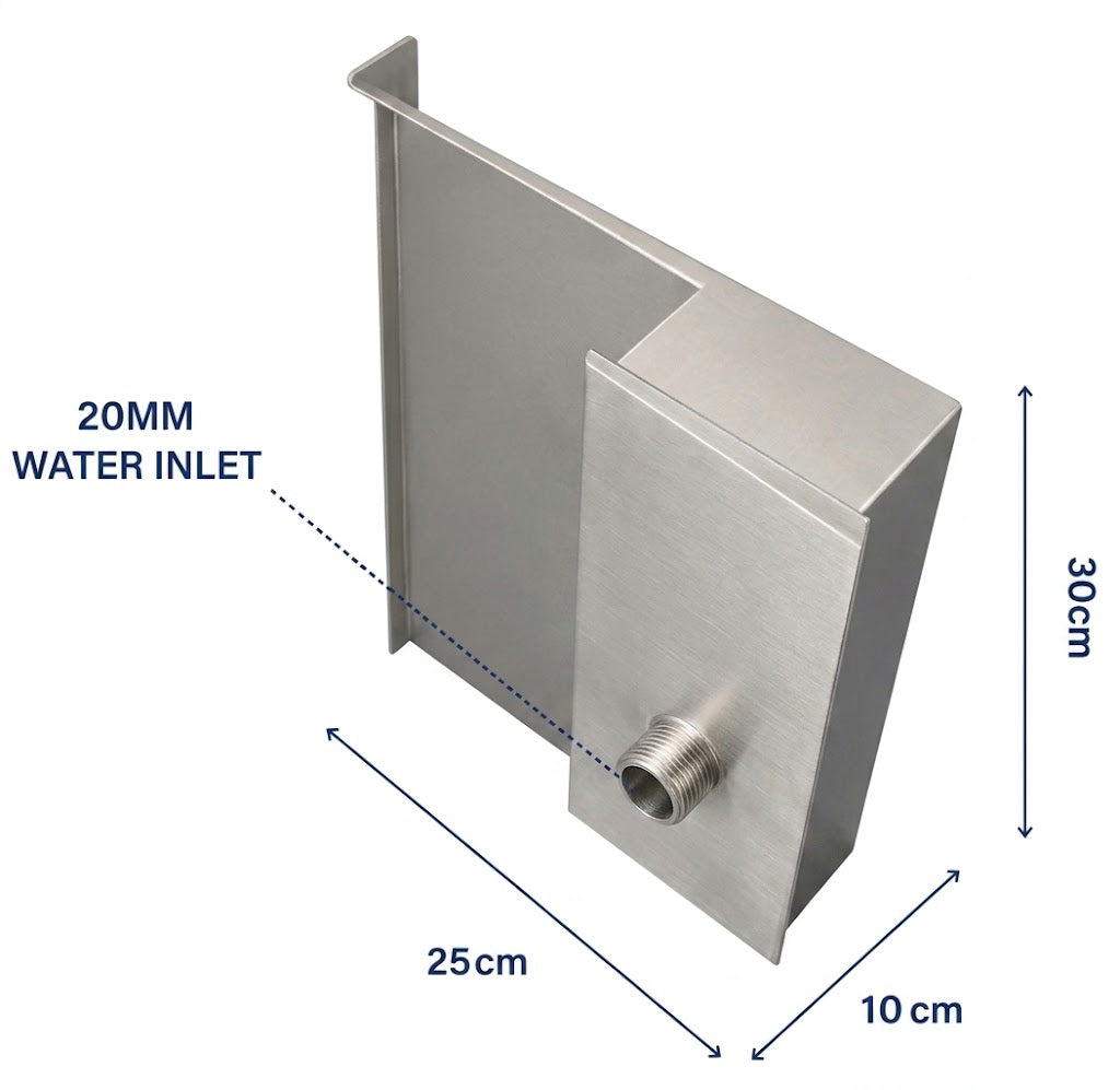 Premium 12-Inch Stainless Steel Long Neck Waterfall Cascade