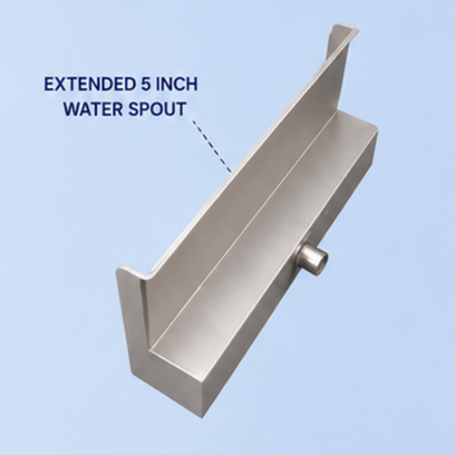 Premium 18-Inch Stainless Steel Long Neck Waterfall Cascade