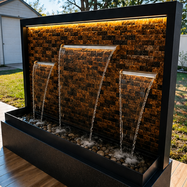 Premium 18-Inch Stainless Steel Short Neck Waterfall Cascade