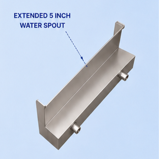 Premium 24-Inch Stainless Steel Long Neck Waterfall Cascade