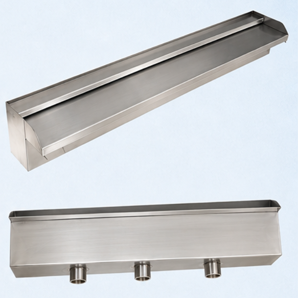 Premium 36-Inch Stainless Steel Short Neck Waterfall Cascade