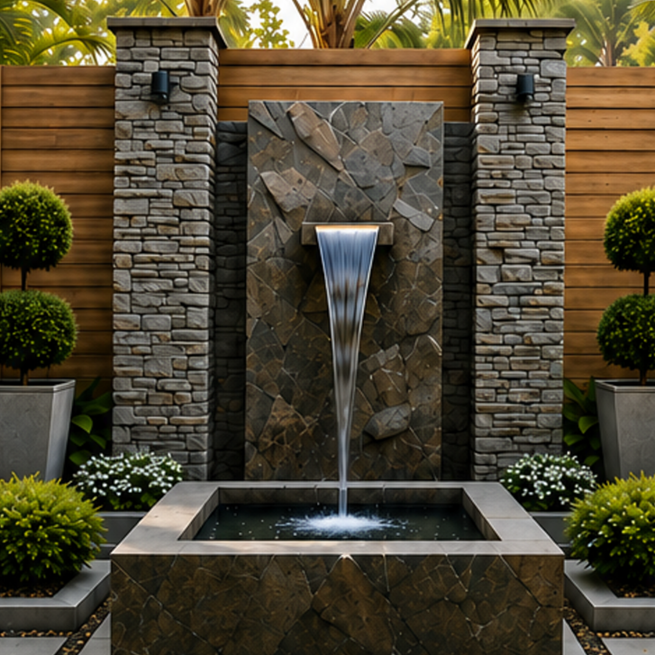Premium 8-Inch Stainless Steel Short Neck Waterfall Cascade