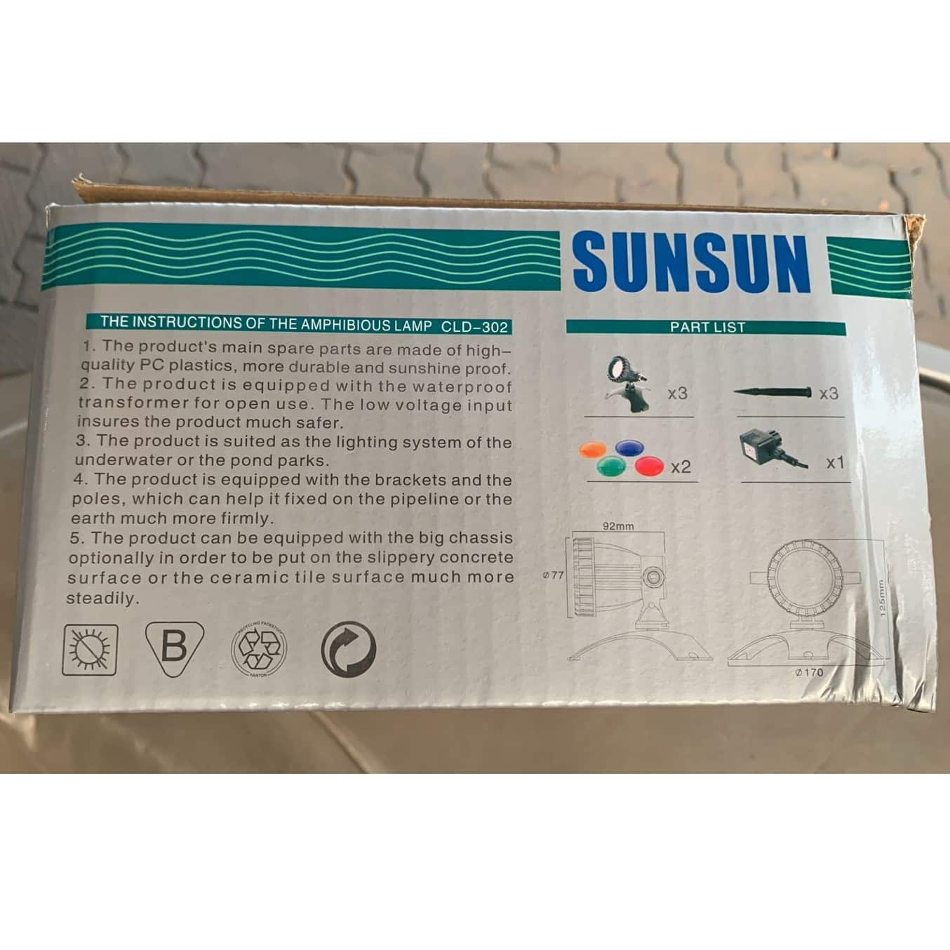 Sunsun CLD 302 Amphibious LED Light | Pond Light - 8