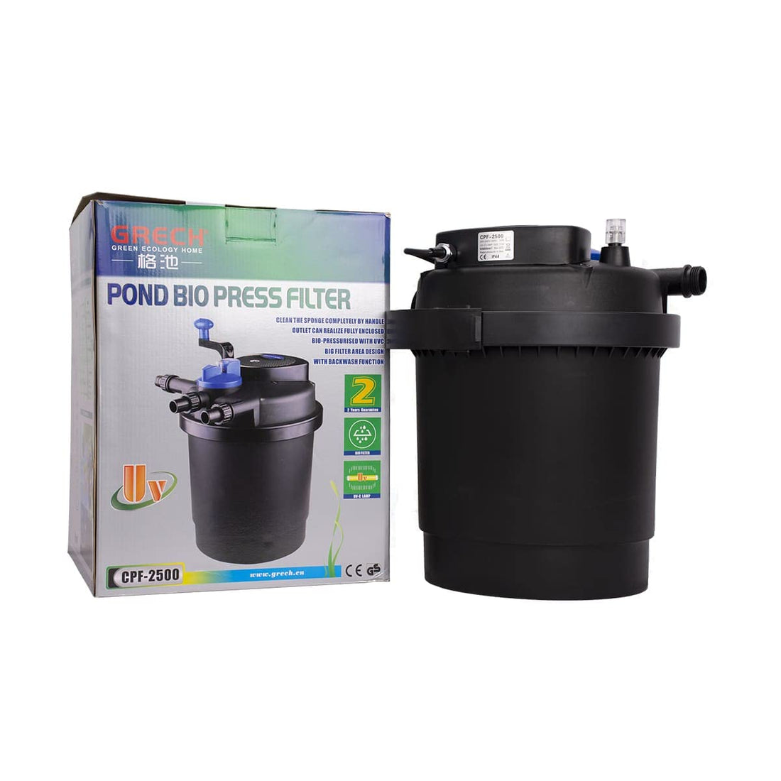 SUNSUN CPF–2500 Pressure Pond External Filter UV-C 11 Watts