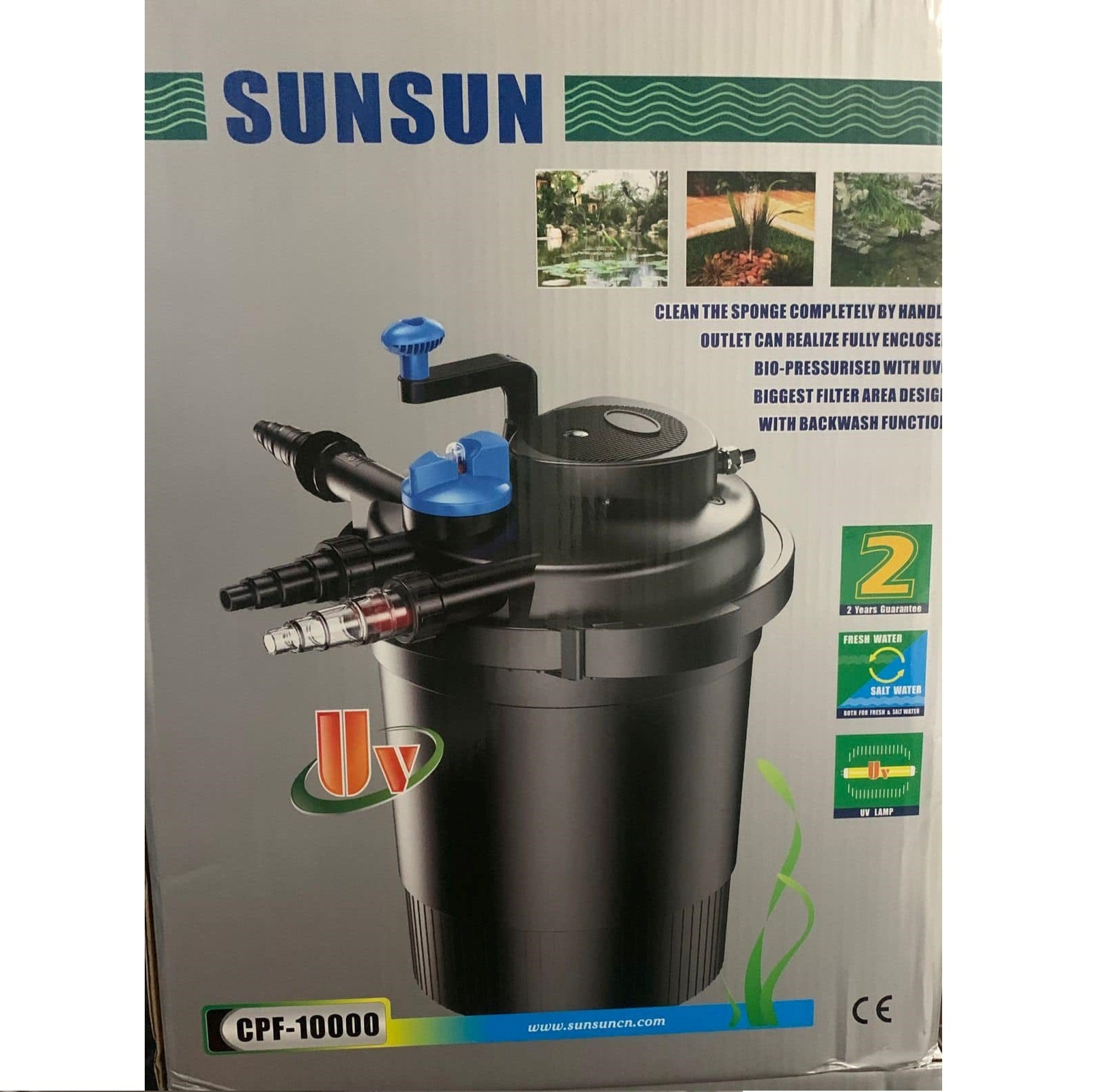 SUNSUN CPF–10000 Pressure Pond External Filter UV-C 11 Watts - 2