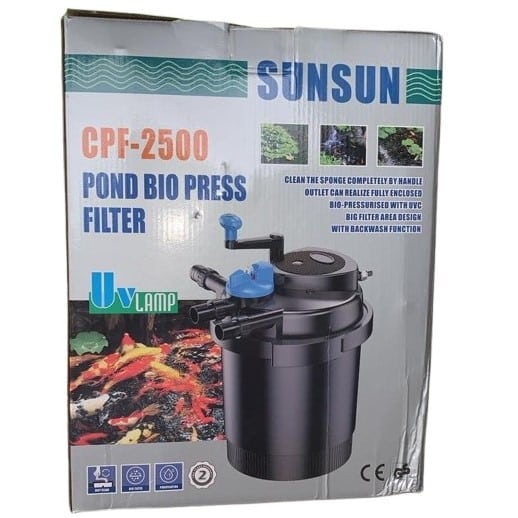 SUNSUN CPF–2500 Pressure Pond External Filter UV-C 11 Watts