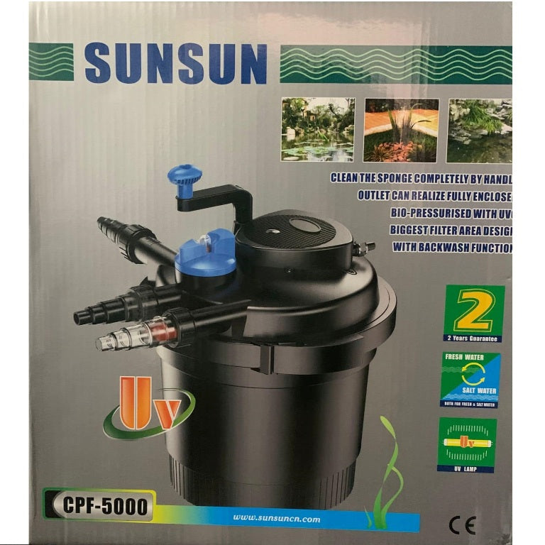 SUNSUN CPF–5000 Pressure Pond External Filter UV-C 11 Watts - 6