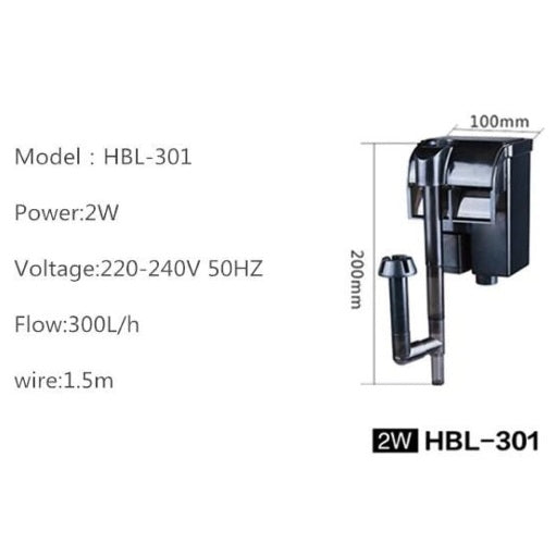Sunsun HBL-301  Aquarium Hang on Filter - 3