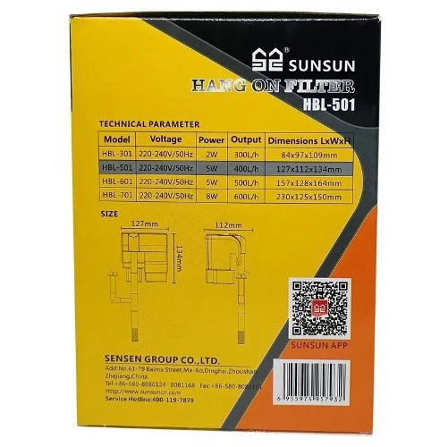 Sunsun HBL-501 Aquarium Hang on Filter - 2