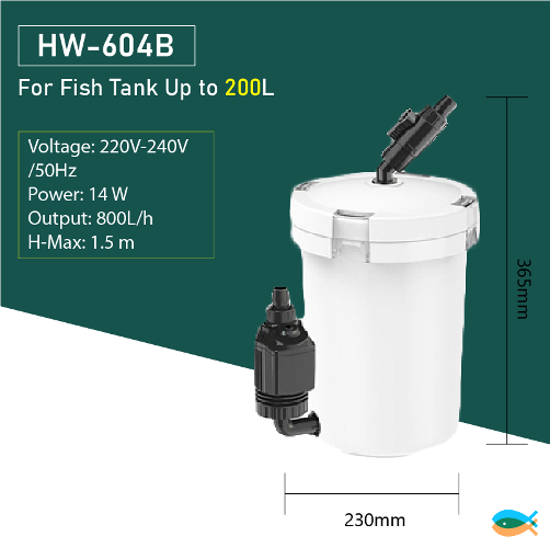Sunsun HW 604B External Canister Filter for Aquarium - 2
