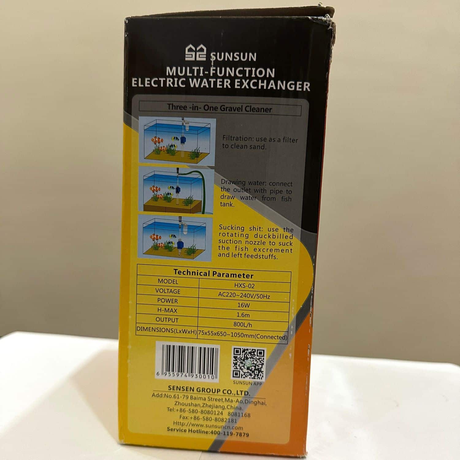 Sunsun HXS-02 Electric water exchanger Aquarium gravel cleaner 16W - 3