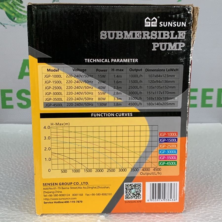 Sunsun JGP4500L Submersible Pump for Sledge Removal - 6