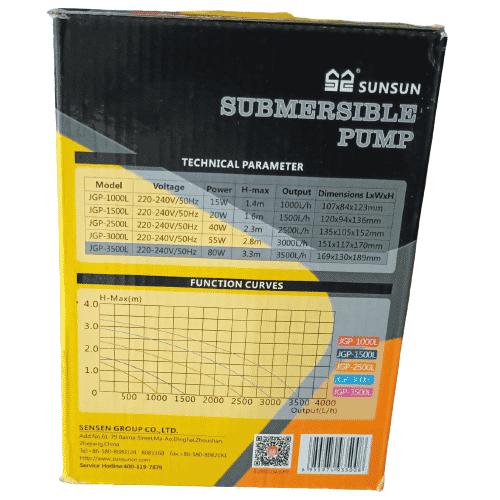 Sunsun JGP3500L Submersible Pump for Sledge Removal - 3