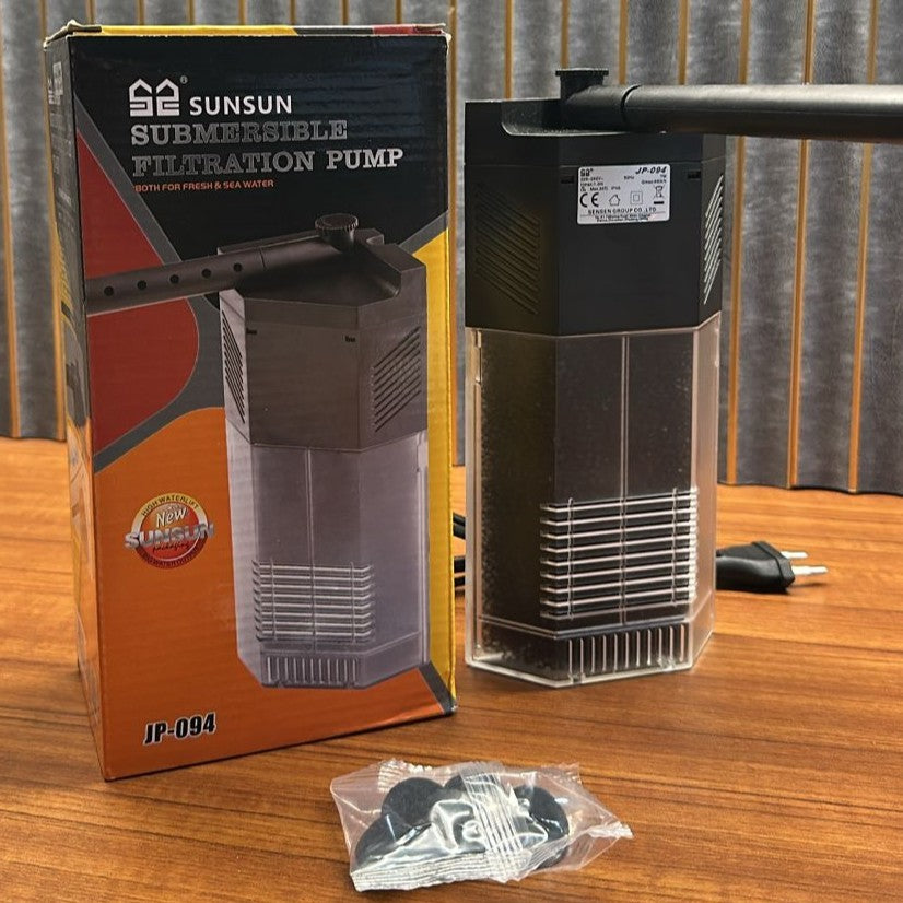 Sunsun JP-094 Submersible Corner Filtration Pump (7W) – 650L/H Adjustable Flow - 5