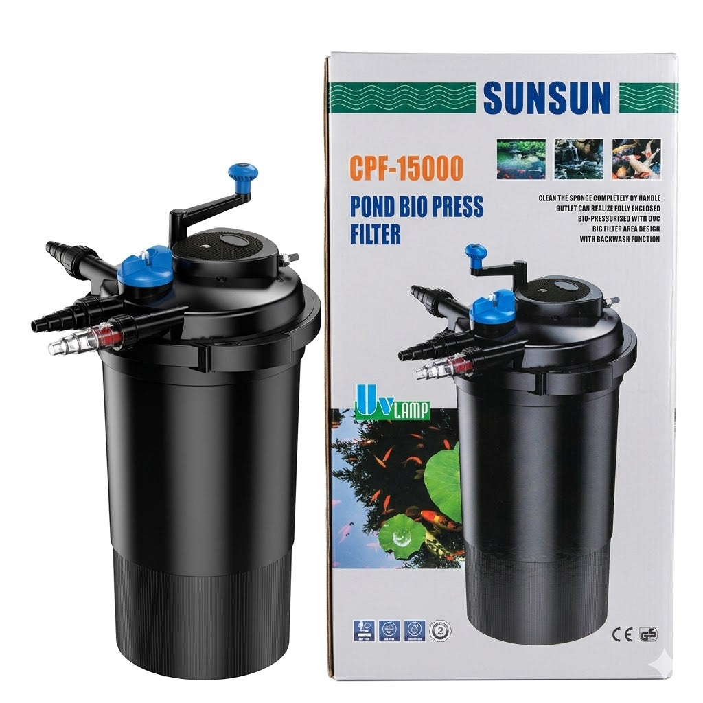 Sunsun CPF-15000 Bio Pressure Pond Filter UV-C 18W ( Pump not Included)