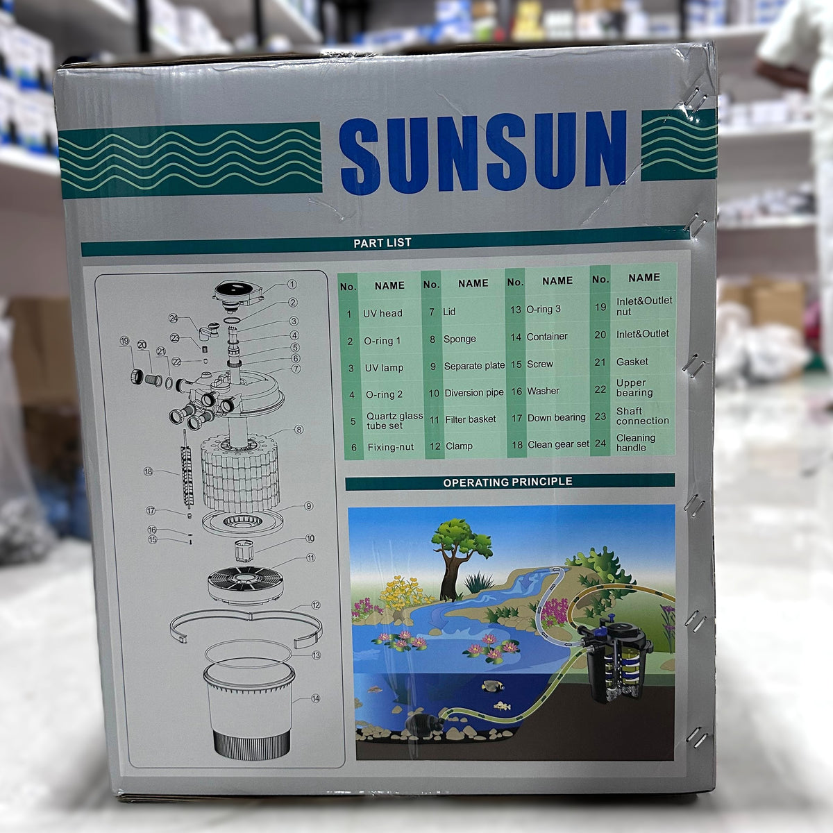 Sunsun CPF-20000 Bio Pressure Pond Filter - 36W UV Light, 12000 L/H