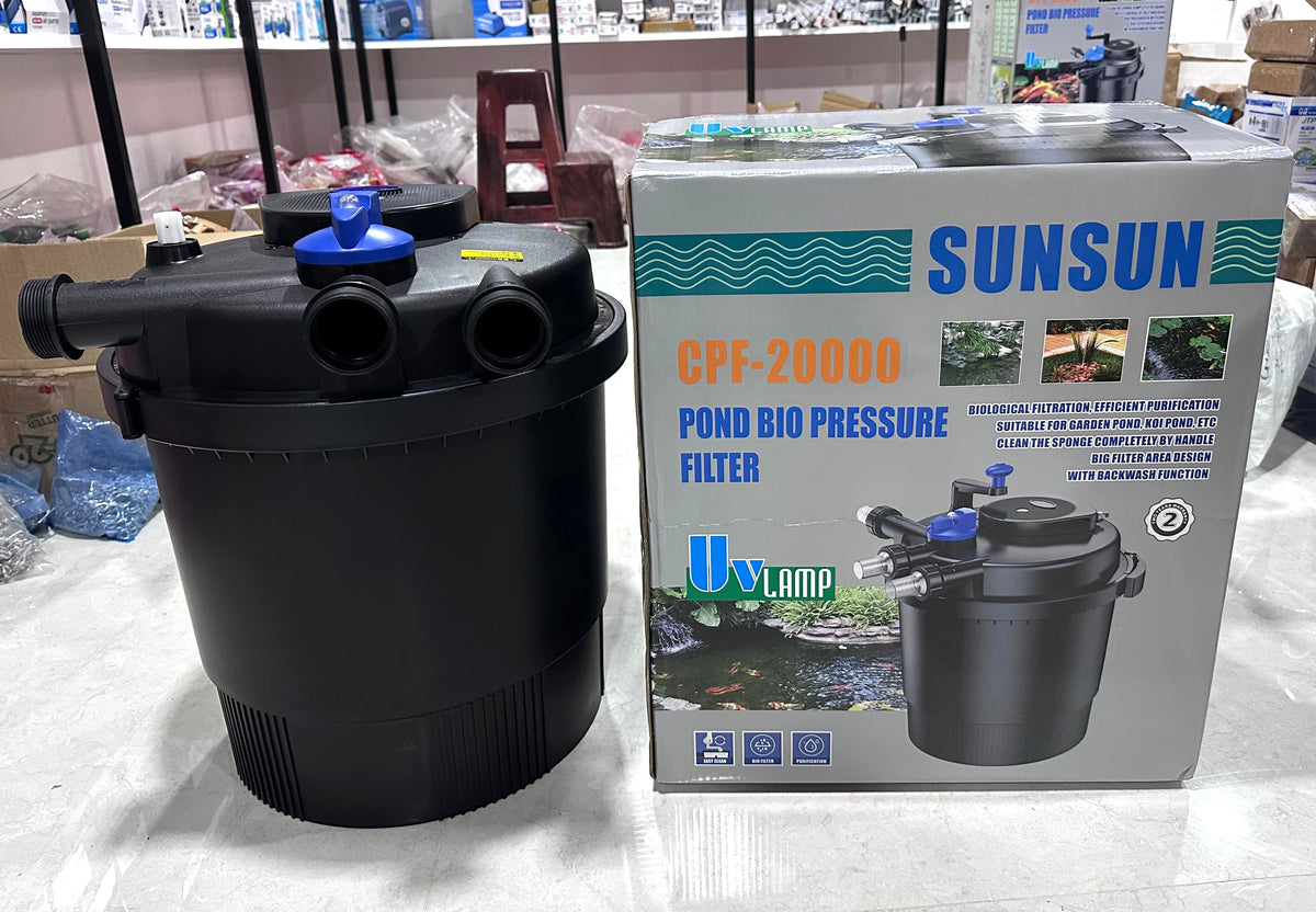 Sunsun CPF-20000 Bio Pressure Pond Filter - 36W UV Light, 12000 L/H
