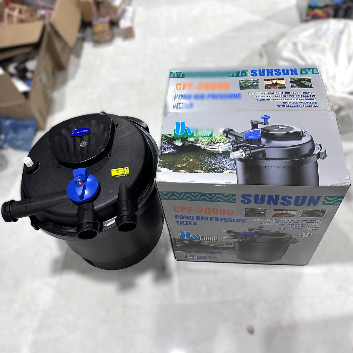 Sunsun CPF-20000 Bio Pressure Pond Filter - 36W UV Light, 12000 L/H
