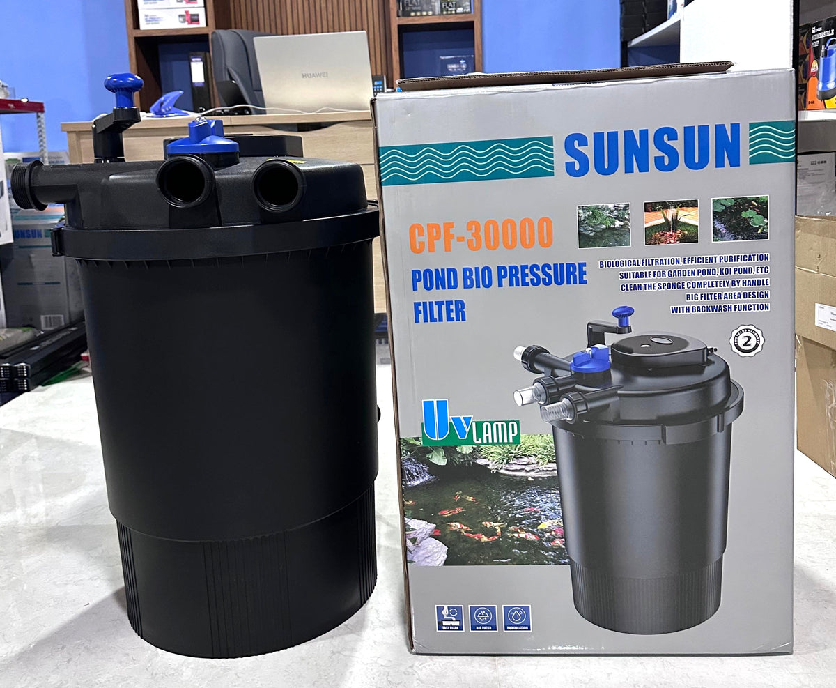 Sunsun CPF-30000 Bio Pressure Pond Filter - 55W UV Light, 12000 L/H