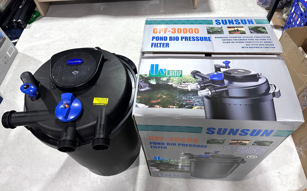 Sunsun CPF-30000 Bio Pressure Pond Filter - 55W UV Light, 12000 L/H