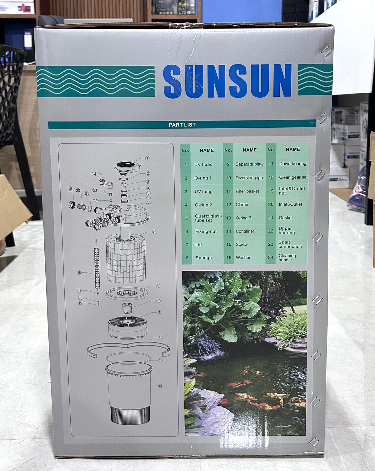 Sunsun CPF-30000 Bio Pressure Pond Filter - 55W UV Light, 12000 L/H