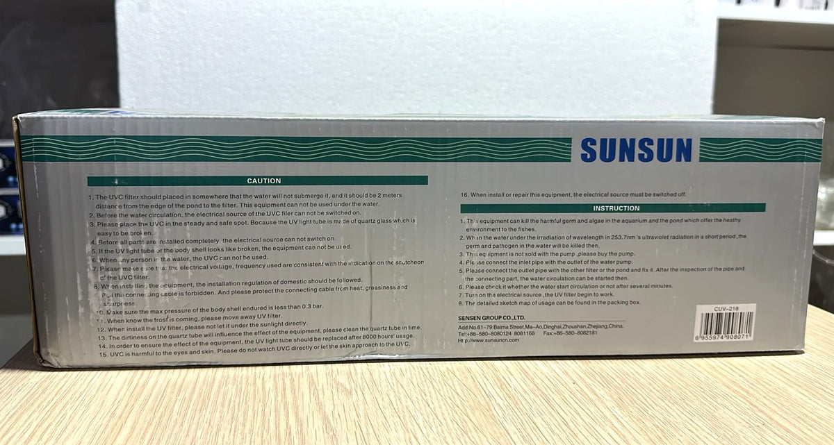 Sunsun CUV-218 Pond UV Clarifier 22W - High-Capacity UVC Sterilizer