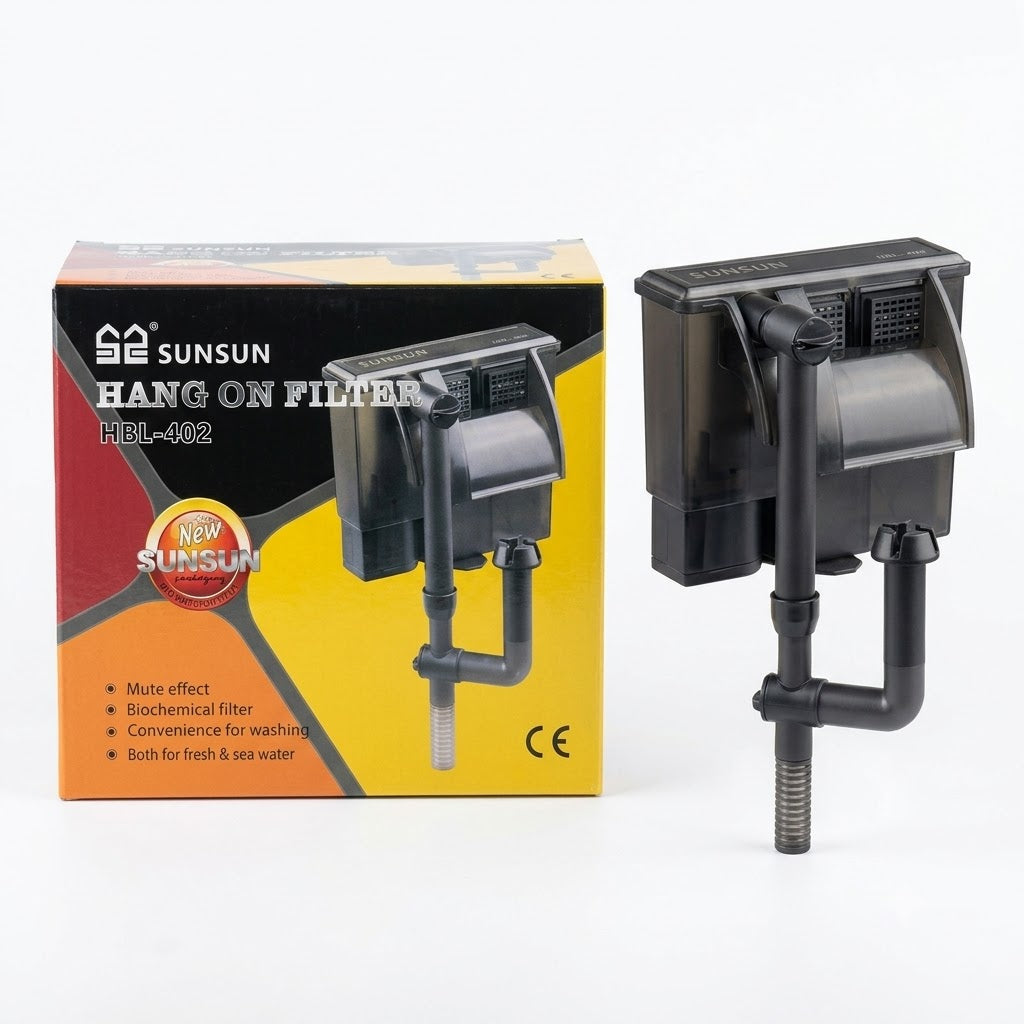 Sunsun HBL-402 Hang-On-Back Aquarium Filter (2W, 300 L/H)