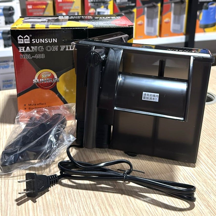 Sunsun HBL-403 Hang-On-Back Aquarium Filter (5W, 400 L/H)