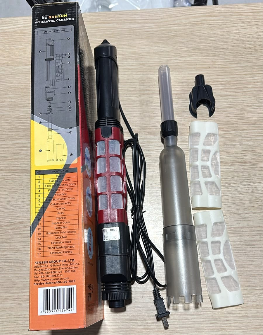 Sunsun HXS-01 AC Gravel Cleaner (6W) – Electric Aquarium Vacuum