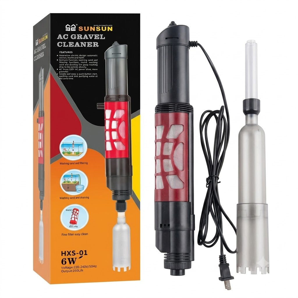 Sunsun HXS-01 AC Gravel Cleaner (6W) – Electric Aquarium Vacuum