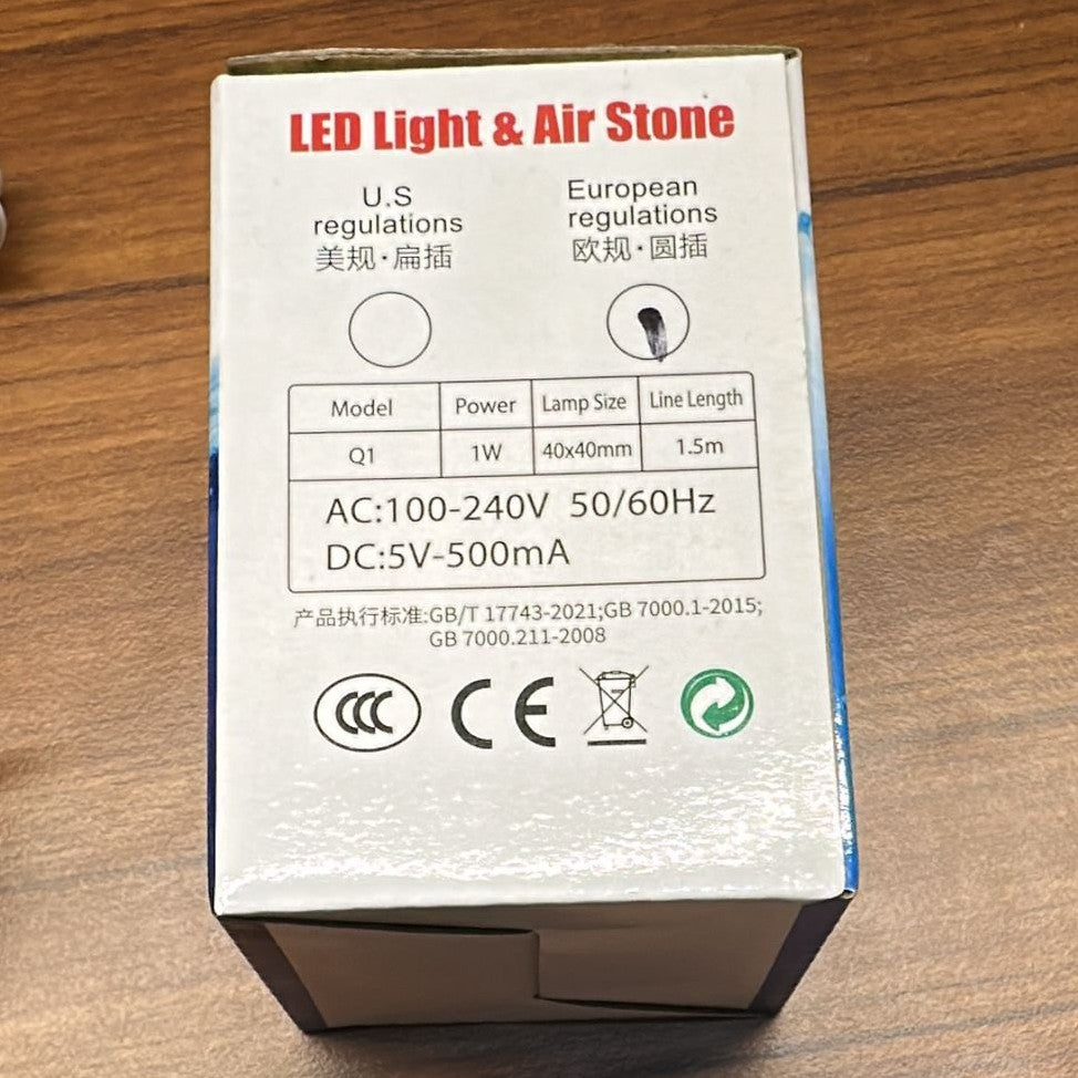 Super Mini LED Bubble Light Model: Q1 (1W) – Colorful Underwater Air Stone Lamp - 4