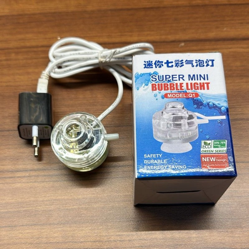 Super Mini LED Bubble Light Model: Q1 (1W) – Colorful Underwater Air Stone Lamp