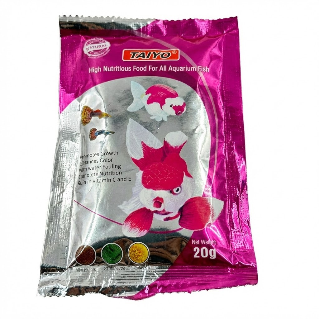 Taiyo Pink Fish Food 20g pouch for All Aquarium Fish