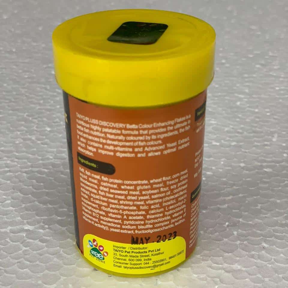 Taiyo Pluss Discovery Betta Colour Flakes 25g Fish food