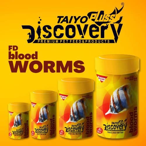 Taiyo Pluss Discovery Dried Blood Worms 10 gram Fish Feed - 5