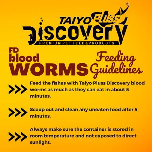 Taiyo Pluss Discovery Dried Blood Worms 10 gram Fish Feed - 7