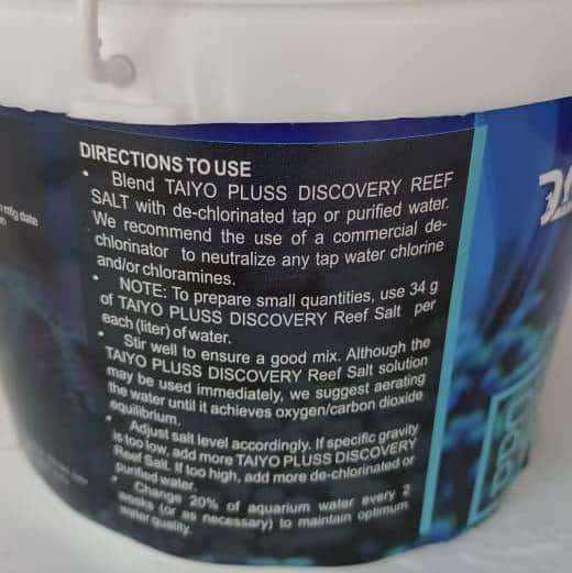 Taiyo Pluss Discovery Pro Reef Marine Salt 2kg Bucket - 3