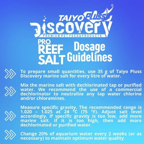 Taiyo Pluss Discovery Pro Reef Marine Salt 2kg Bucket - 8