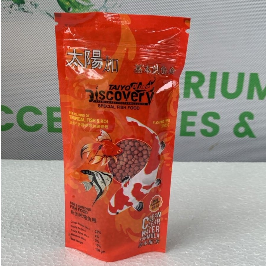 Taiyo Pluss Discovery fish food 2.5 mm size 100 grams Pouch - 6