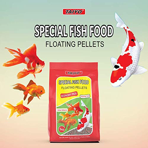 Taiyo 1.2 mm size 1 kg Special Fish Food Floating Pellet - 4