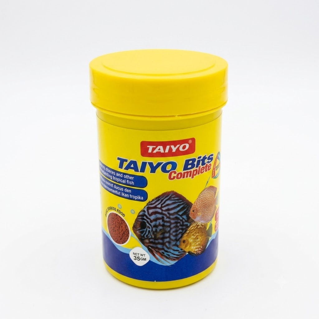 Taiyo Bits Complete Fish Food (35g) – Slow-Sinking Diet for Discus & Tropical Fish