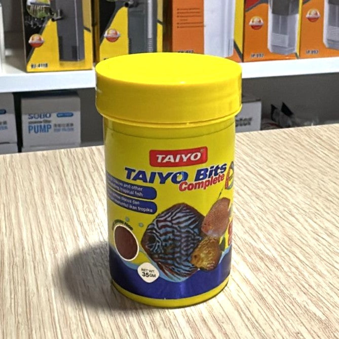 Taiyo Bits Complete Fish Food (35g) – Slow-Sinking Diet for Discus & Tropical Fish