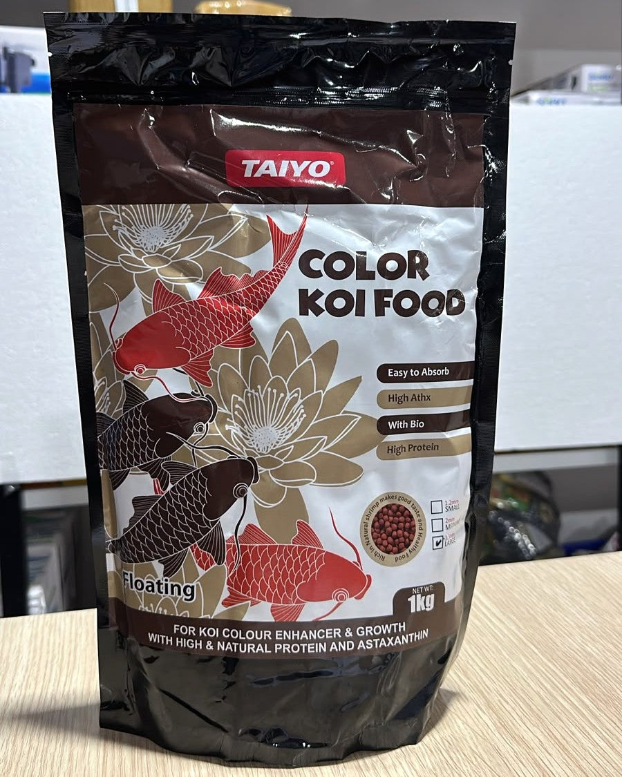 Taiyo Color Koi Floating Food 3.5mm 1kg - Premium Color Enhancer & Growth Diet