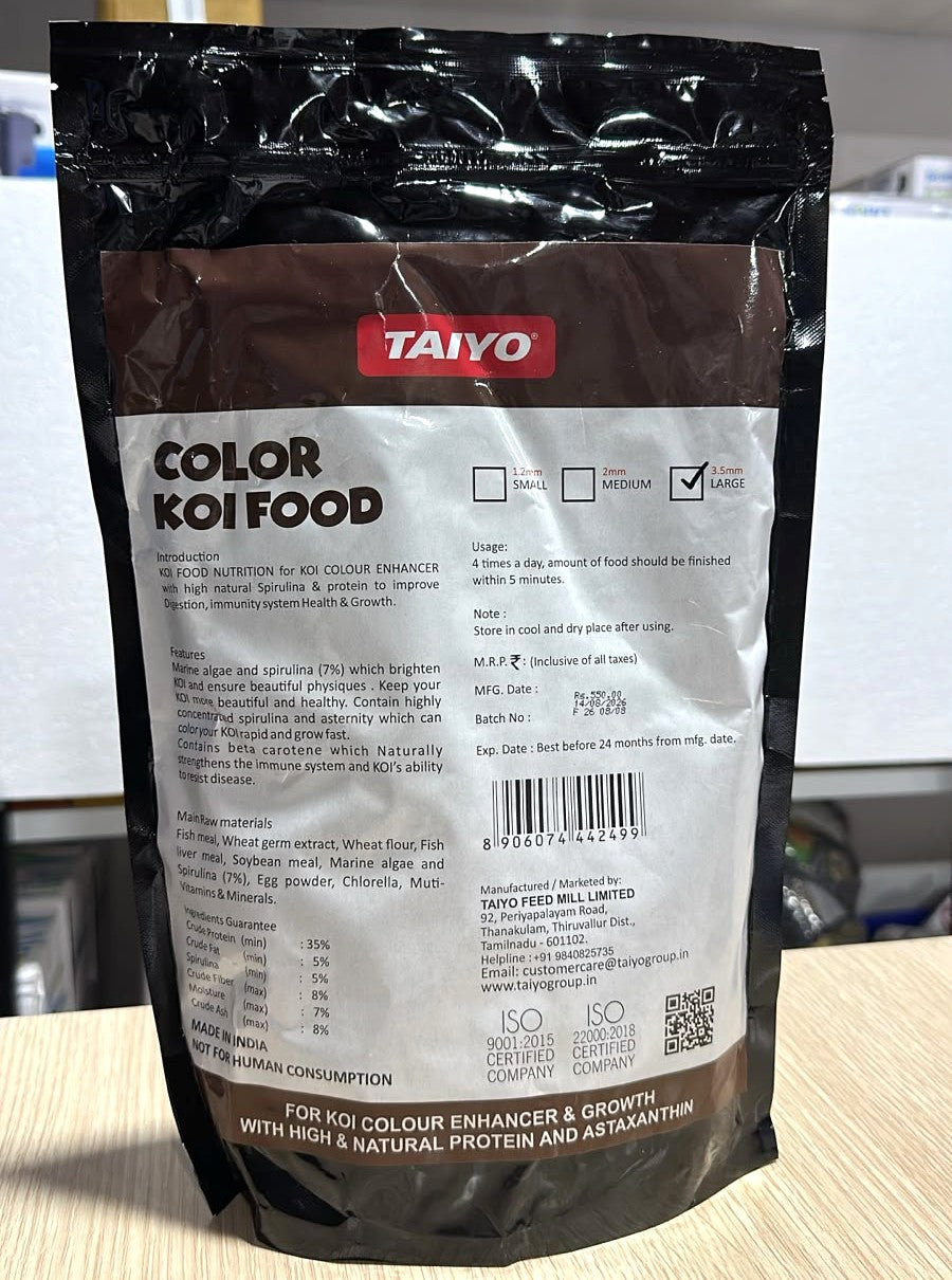 Taiyo Color Koi Floating Food 3.5mm 1kg - Premium Color Enhancer & Growth Diet