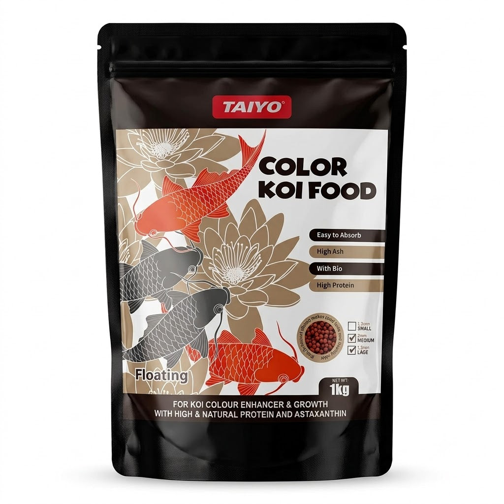 Taiyo Color Koi Floating Food 3.5mm 1kg - Premium Color Enhancer & Growth Diet