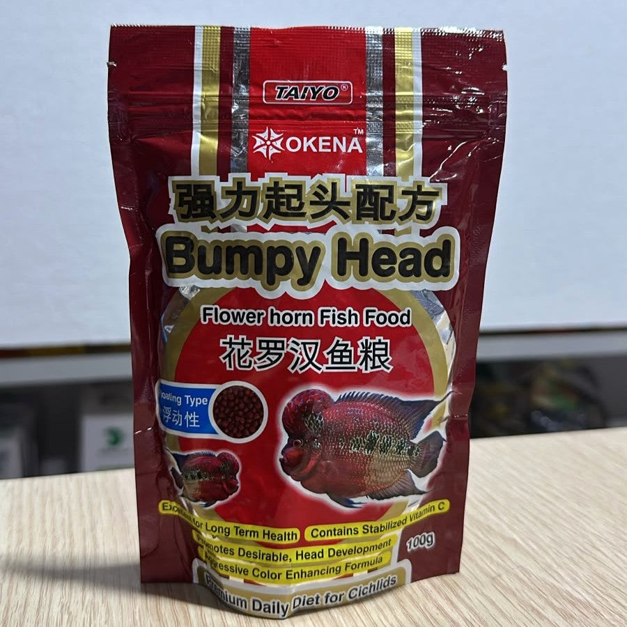 Taiyo Okena Bumpy Head Flower Horn Fish Food 100g - Premium Daily Diet